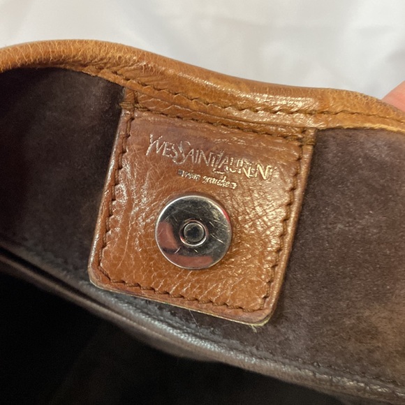 YSL Yves Saint Laurent mombasa brown tusk handle hobo bag - Picture 10 of 16